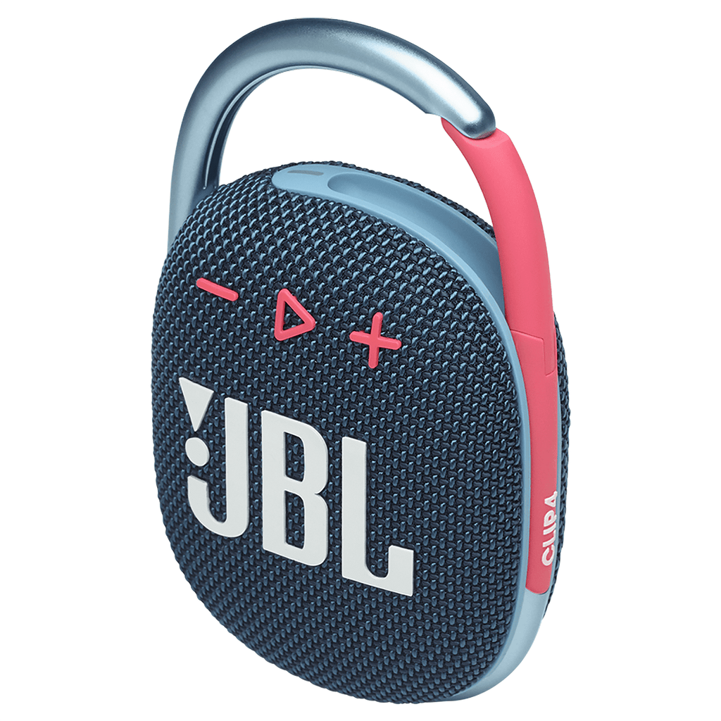 JBL Clip 4 Portable Wireless Bluetooth Waterproof Carabiner Speaker with JBL Pro Sound - Blue Coral Pink
