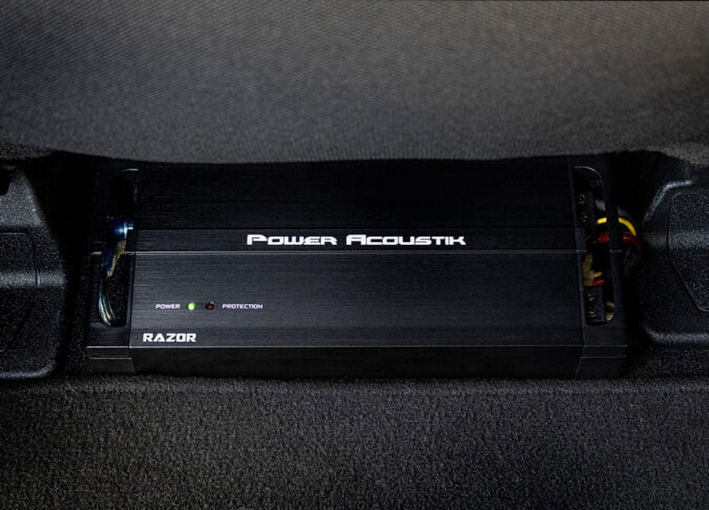 Power Acoustik RZR1-2500D Amplifier | RAZOR Series Subwoofer 1-Channel Amplifier | 2 Ohm Max Power 2,500 Watts