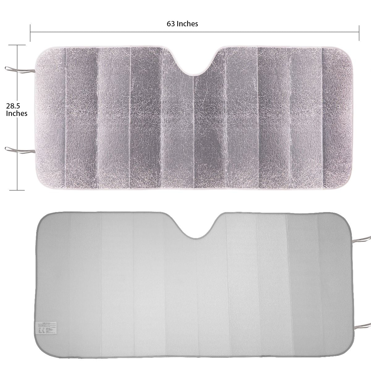Auto Drive Universal Fit Windshield Silver Sunlight Reflecting Accordion Sunshade AD021700S-1 1 Pack, 63" x 28.5"