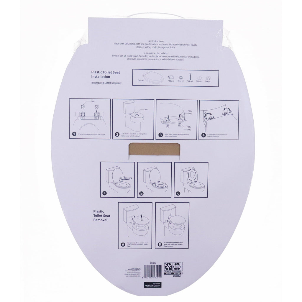 Mainstays Pp Elongated Toilet Seat W/t Child Seat