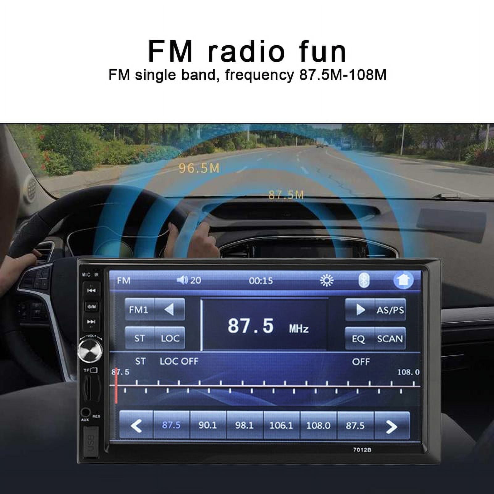 Polarlander Car Stereo Car Audio Double Din 7-inch HD Touch Screen Car radio Player with Multimedia SD USB FM AUX MP5/4/3 mirror link function Bluetooth with 4LED backup camera