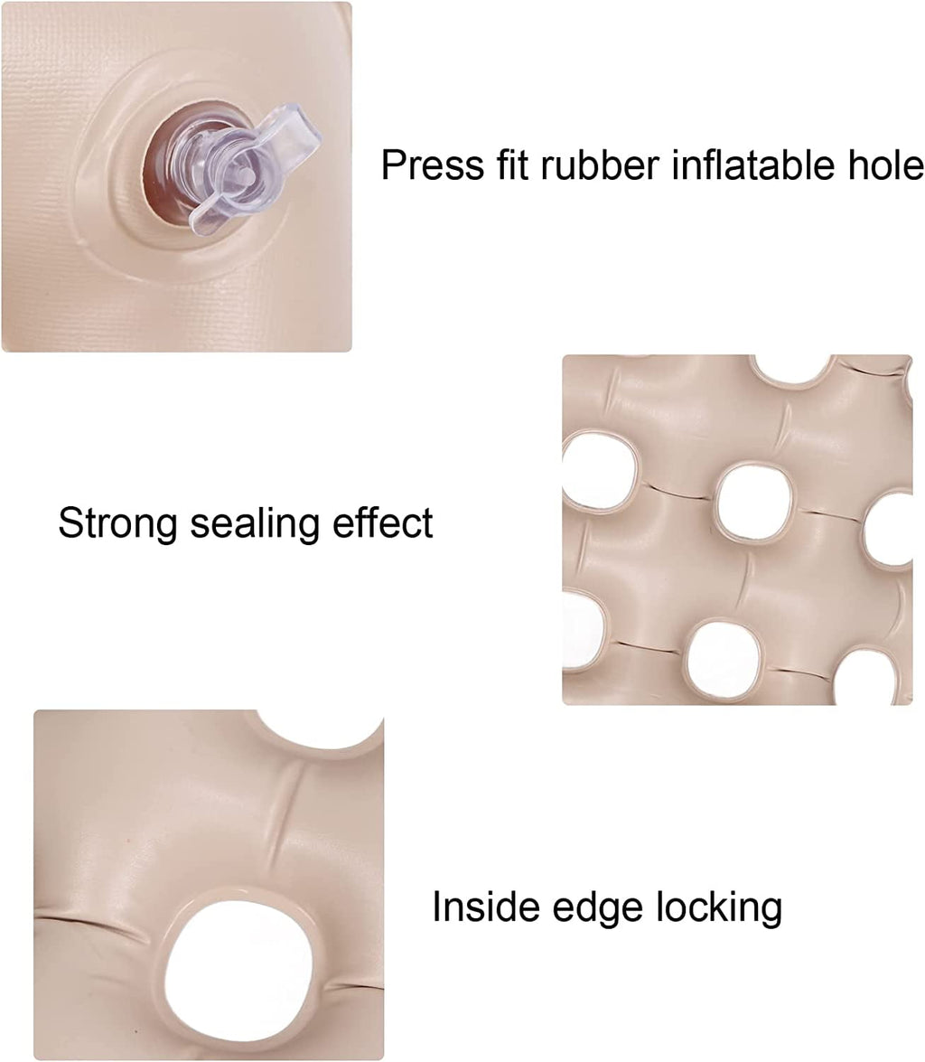 Tutuviw Cushion Sores Bed Sore Cushions for Butt Pressure Sore Cushions Bed Sores Treatment Buttocks Pillow with Inflatable Pump-Beige