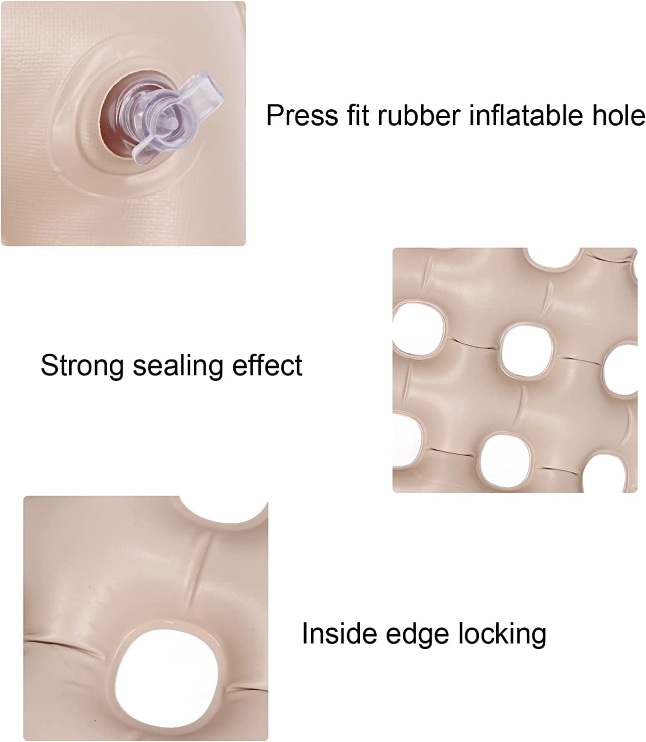 Tutuviw Cushion Sores Bed Sore Cushions for Butt Pressure Sore Cushions Bed Sores Treatment Buttocks Pillow with Inflatable Pump-Beige