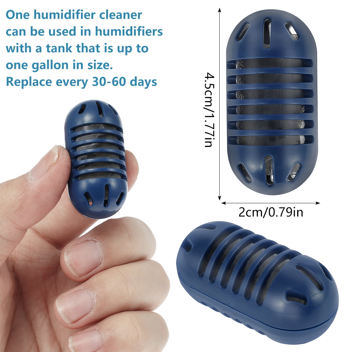 10pcs Demineralization Cartridge for Ultrasonic Humidifiers Filters Mineral Deposits Prevents Hard Water Build-Up Blue Humidifier Cartridge Set Compatible with UHE-CM65 UHE-WM70