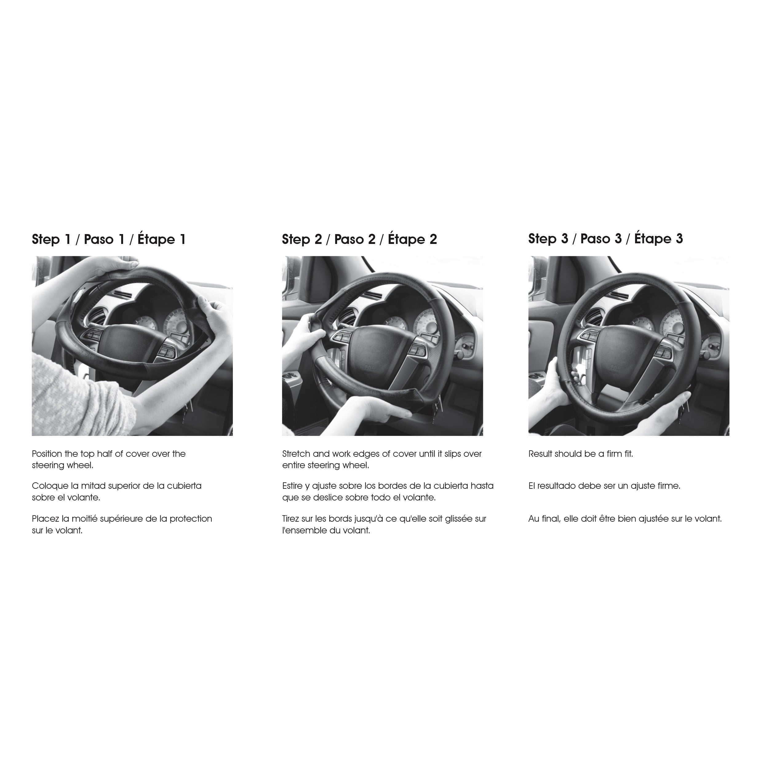 Auto Drive Universal Fit Steering Wheel Cover, Tan with Burlwood, 1.29 lbs