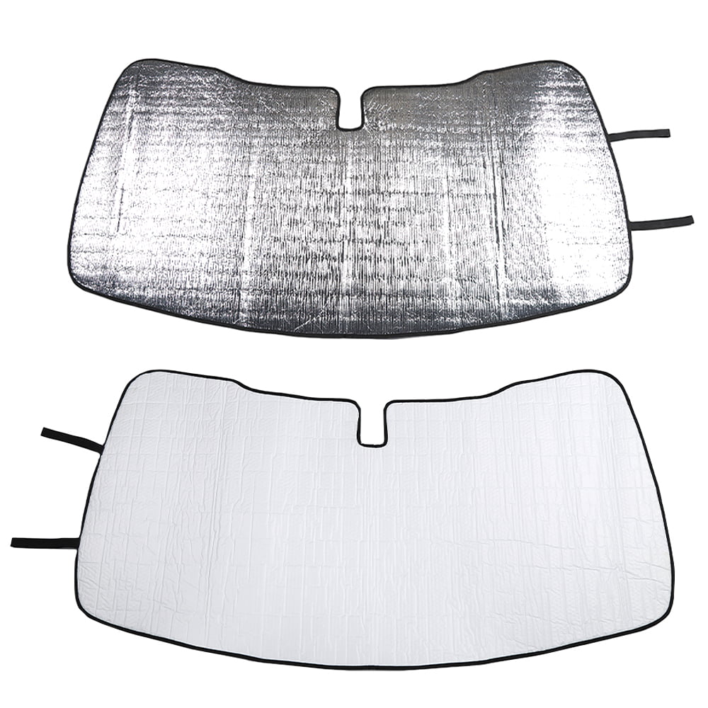 CheroCar Car Sun Shade Windshield Foldable Sunshade Visor Cover for Ford F150 2015-2020, Silver