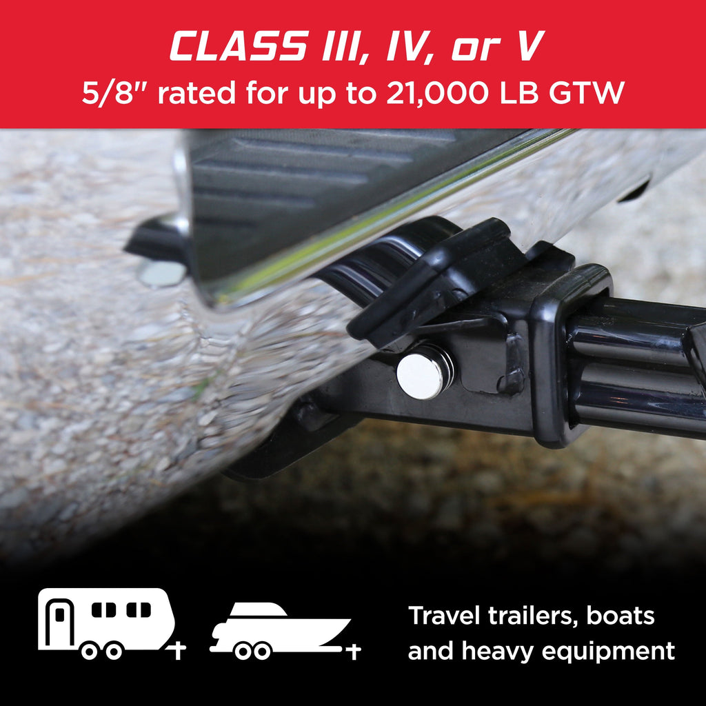 TowSmart Barrel Trailer Hitch Lock, 5/8in Pin, Steel, 4in Span, Includes 2 Keys