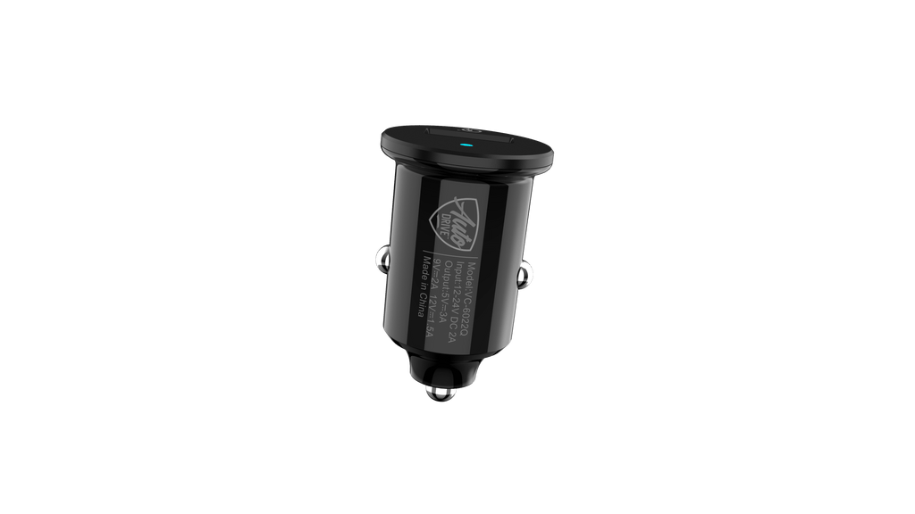 Auto Drive Black Quick Charge 3.0 USB Car Charger for Smartphones, Tablets and More