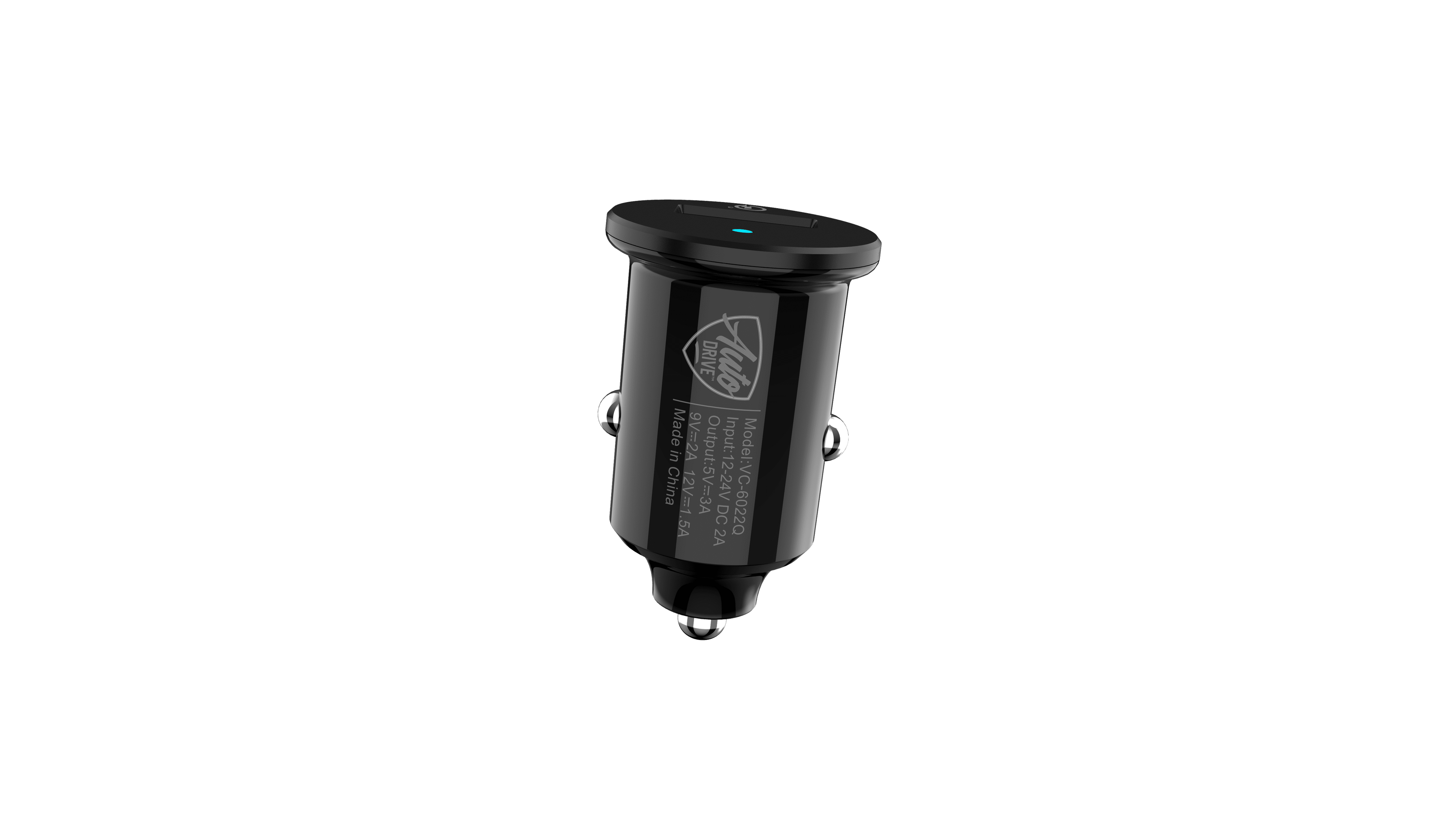 Auto Drive Black Quick Charge 3.0 USB Car Charger for Smartphones, Tablets and More