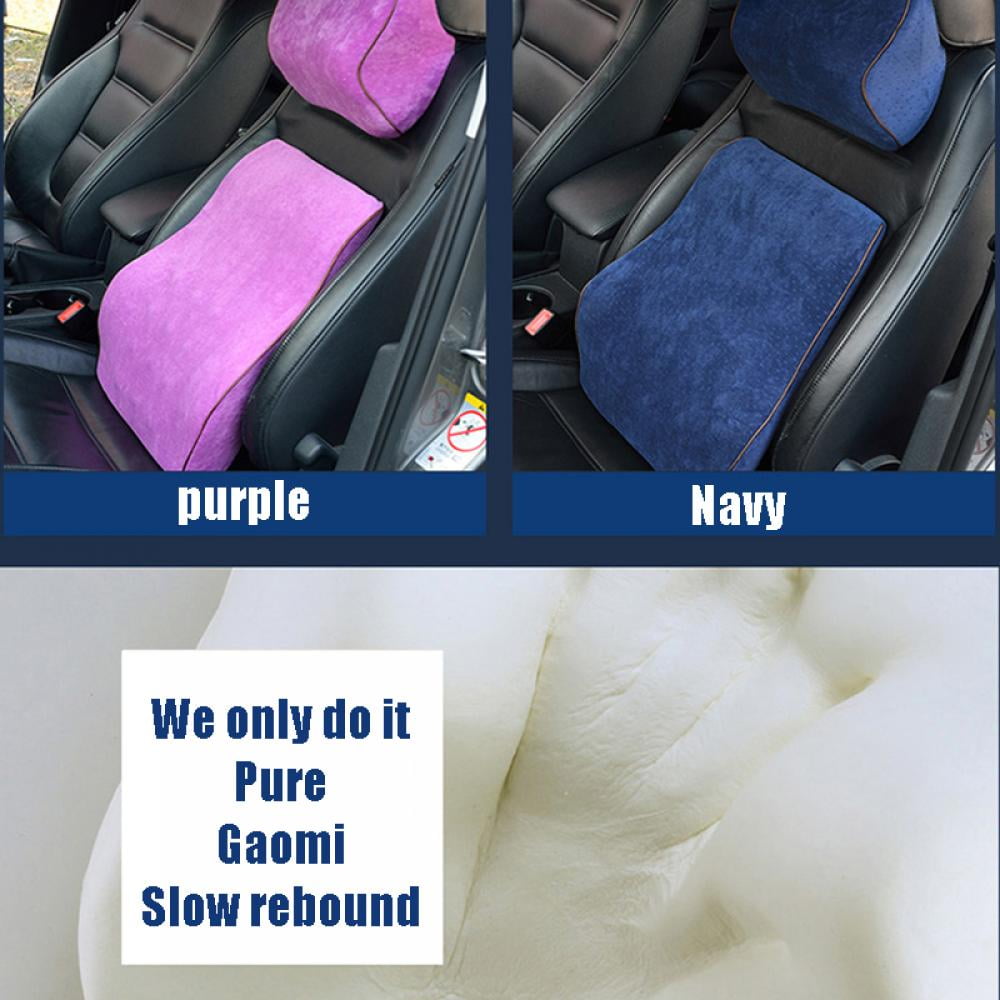 Seat Memory Foam Seat Cushion Pain Relief Lumbar Back Support Pillow Car for Home Car Office Chair Pad Mat