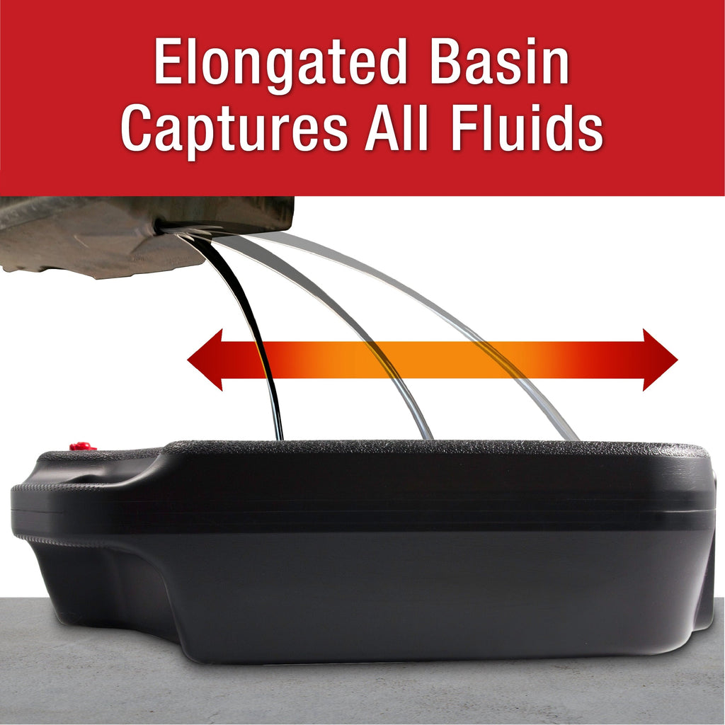Hyper Tough 16 Quart Automotive Drain Pan Container, 420032HTMI, Black