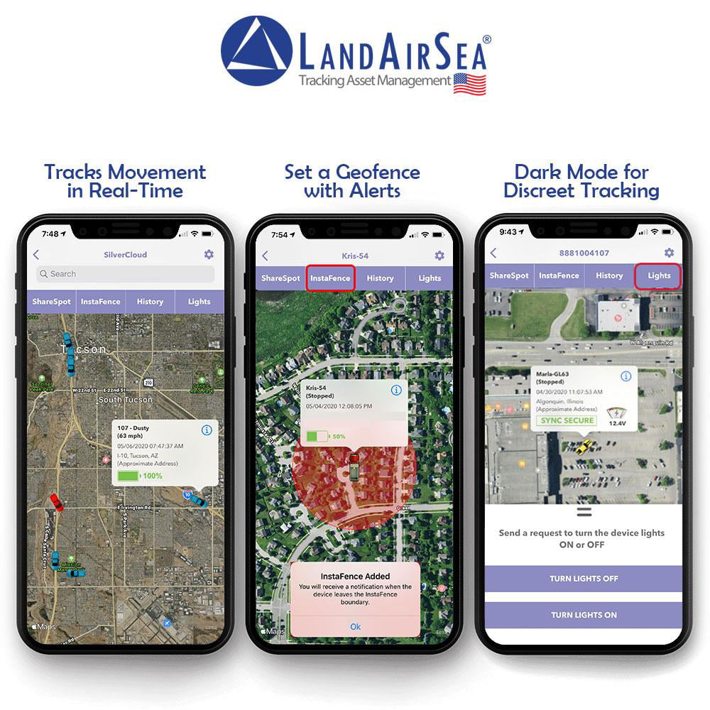LandAirSea SilverCloud Mini 54 Real-Time GPS Tracker - GPS tracking device (Monthly Subscription Required)