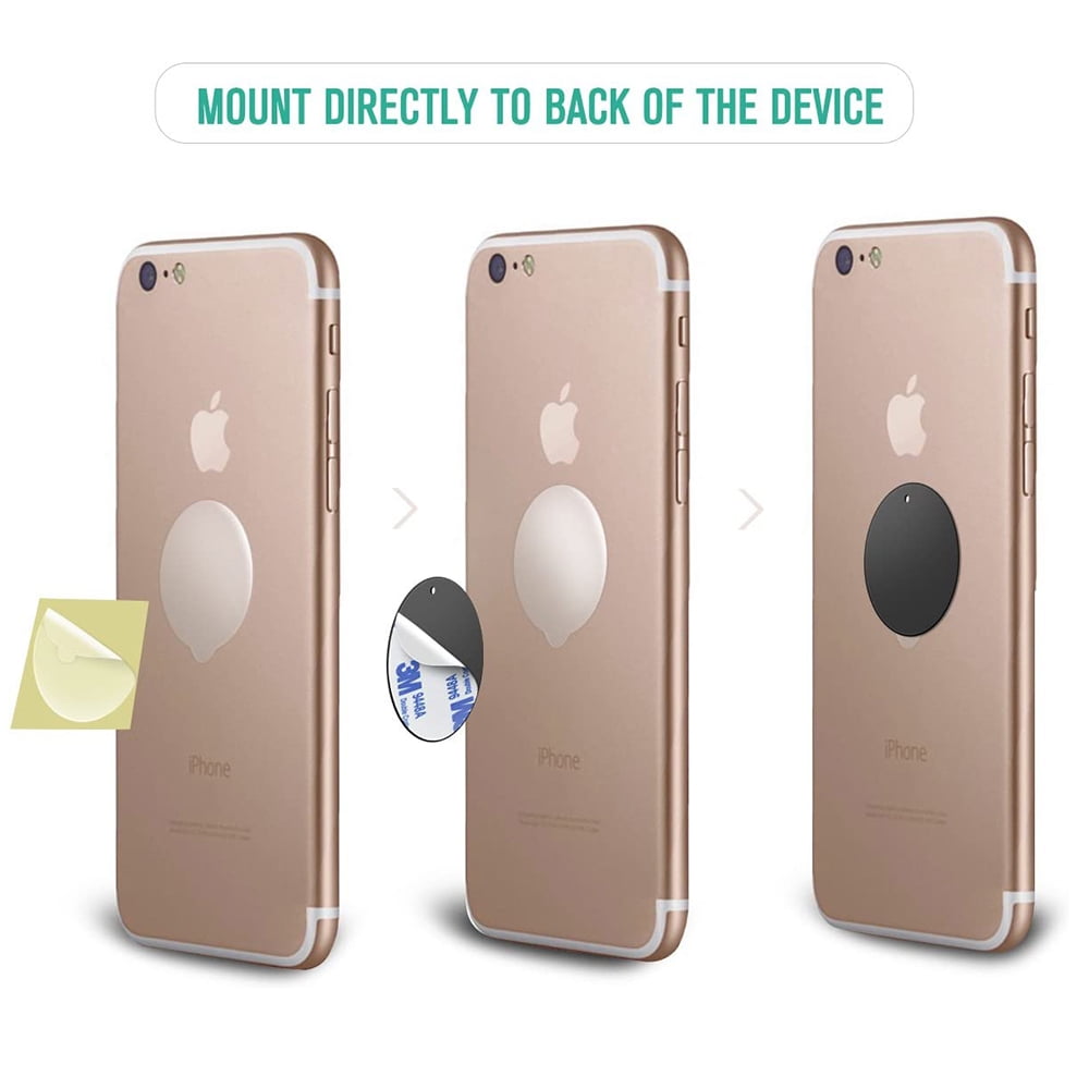 9 Pack Metal Plate for Phone Magnet, with 3M Adhesive Replacement for Magnetic Phone Car Mount Holder ， Cradle Stand