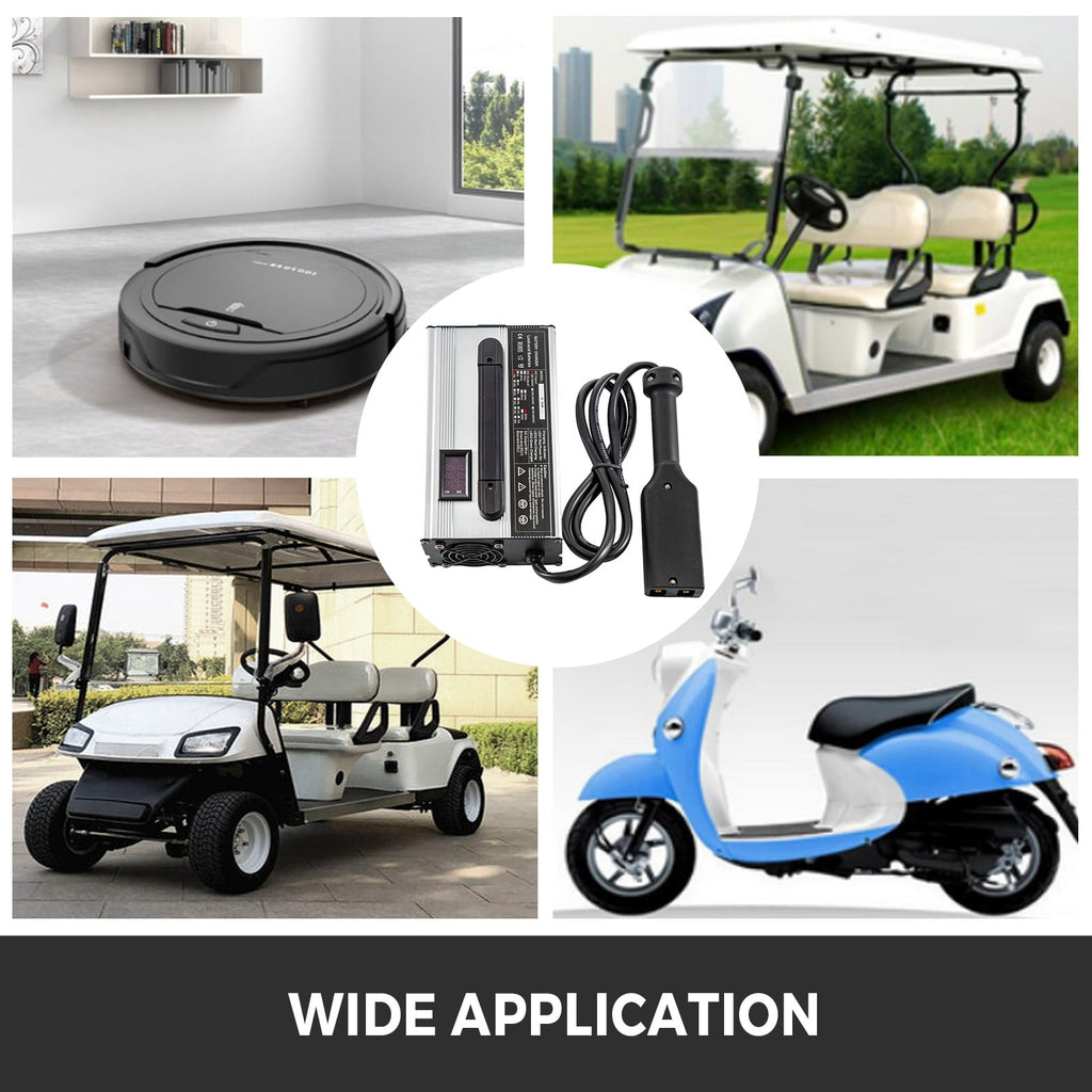 VEVOR 36V 18A Golf Cart Battery Charger Powerwise Plug with LED Indicator Lights 110V Club Car Charger for EzGo Ez- Go TXT Medalist D Style