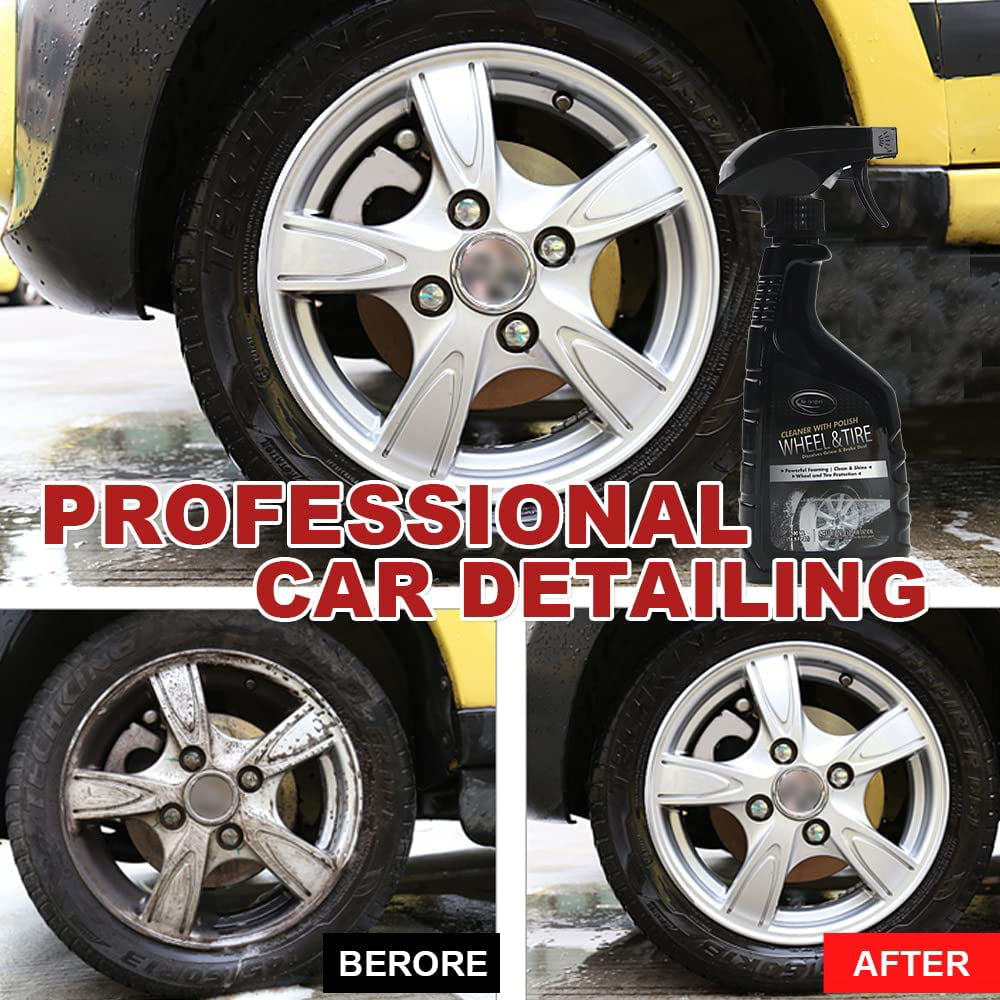 Air Jungles Car Wheel & Tire Cleaner 16.9 Oz, Brake Buster Wheel Cleaner, Aluminum and Chrome Wheel Cleaner, Acid-Free Wheel Cleaner Safe on All Wheel & Rim Finishes