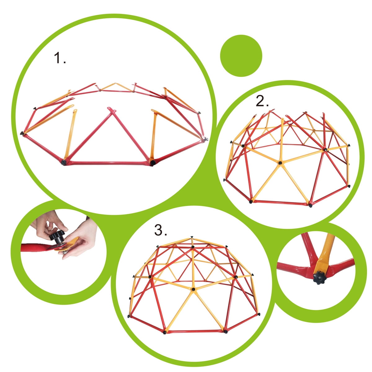 TOBBI Outdoor Kid's Dome Climber 82" Climbing Dome Steel Frame Monkey Dome Climber Bars Playset Outdoor Playground Jungle Gym