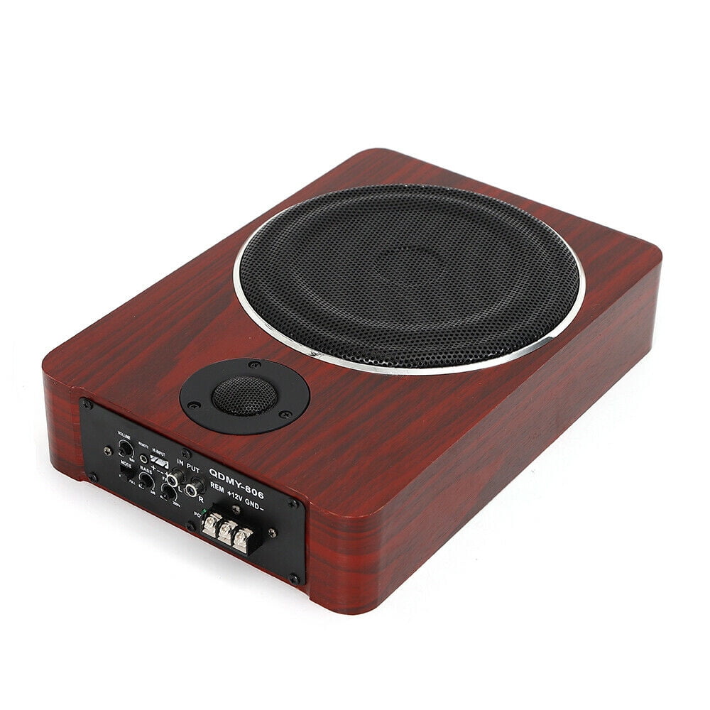 OUKANING Under Seat Car Active Sub Woofer Speaker Stereo Bass Audio Powered Amp 12V 600W