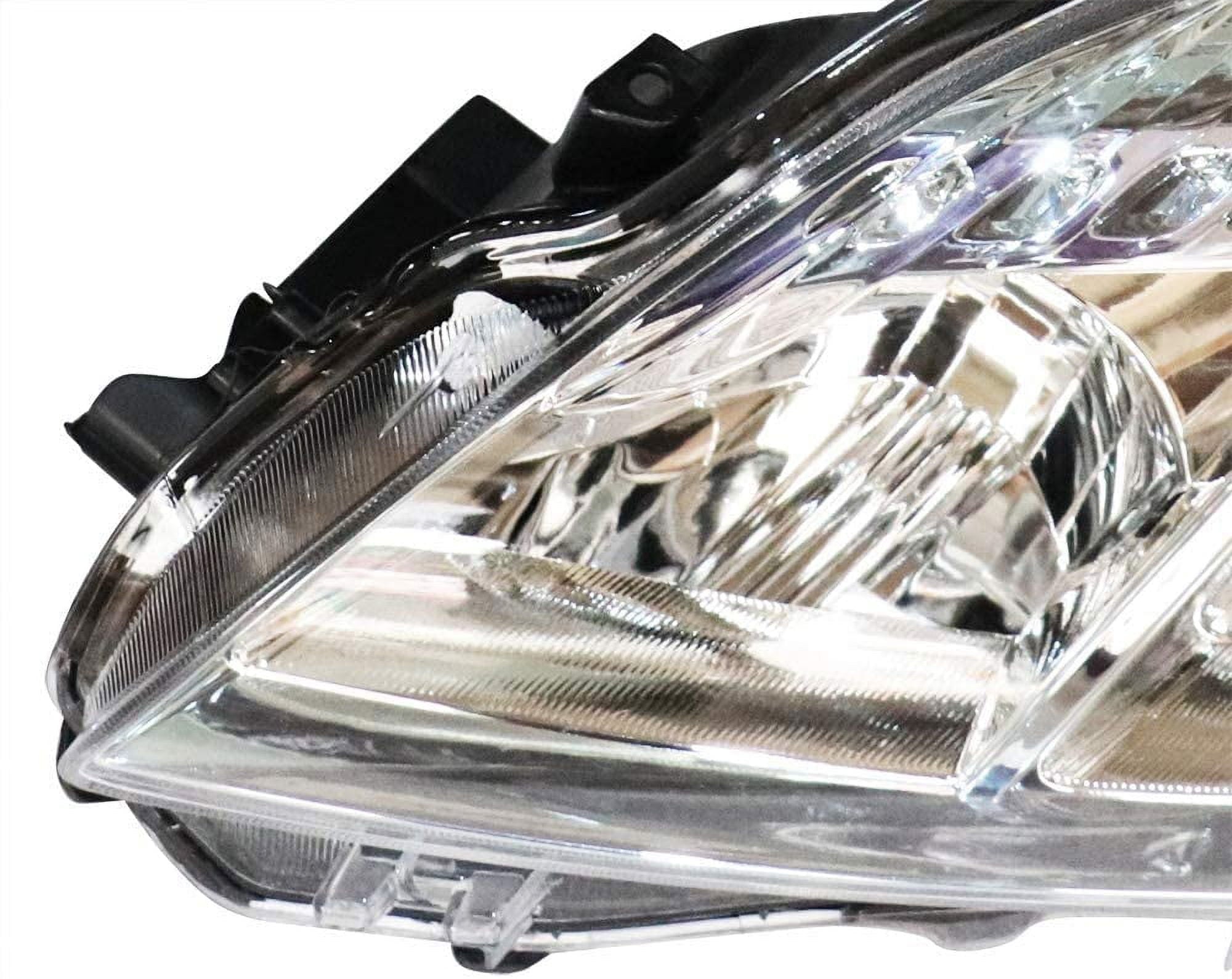Anqidi Halogen Model LH+RH Headlights Headlamps Assembly Set for 2010-2011 Toyota Prius