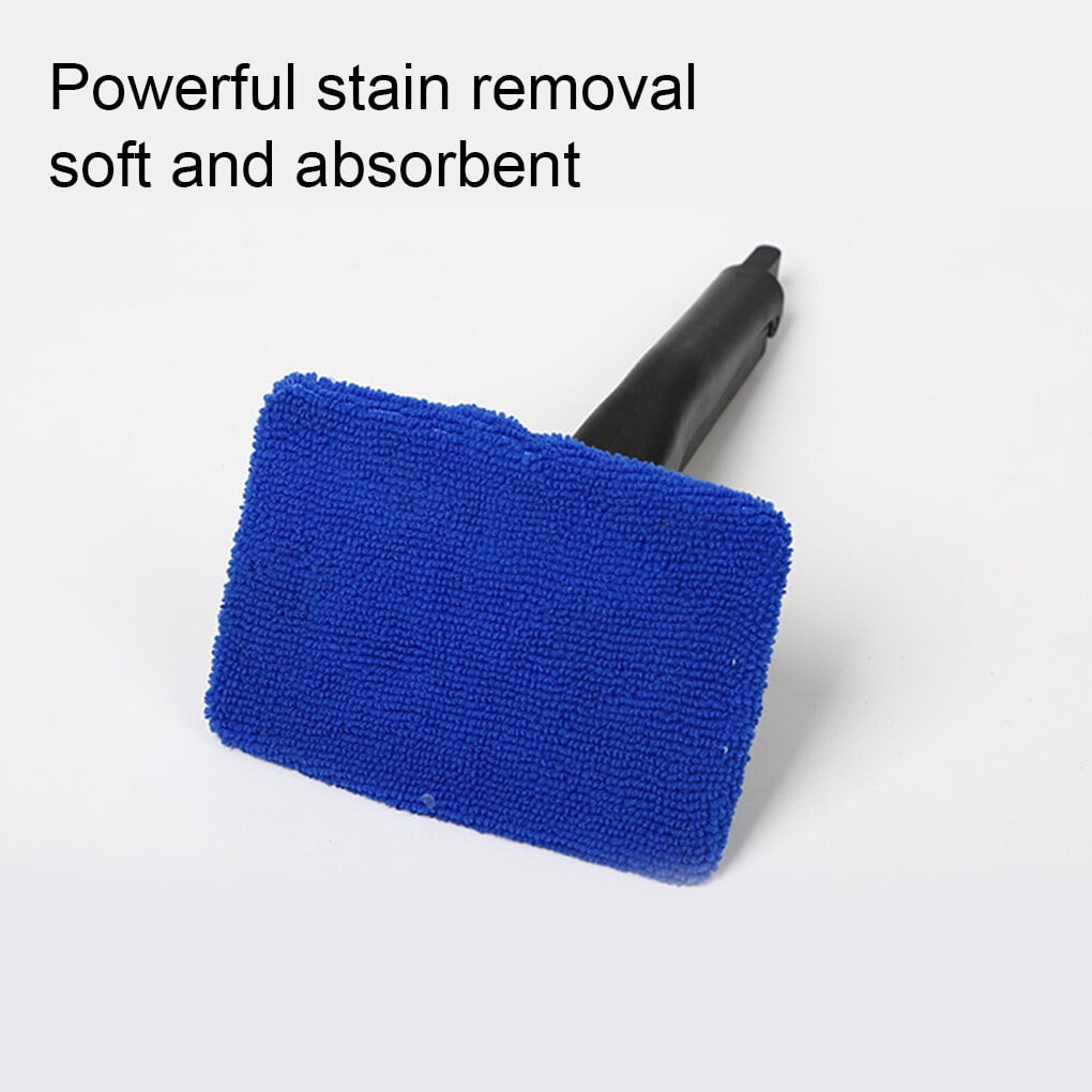 Worallymy 5 Pieces Car Window Clean Brush Replacement Pad Windshield Cleaning Tool Auto Glass Dust Wash Cloth Accessories Dark blue