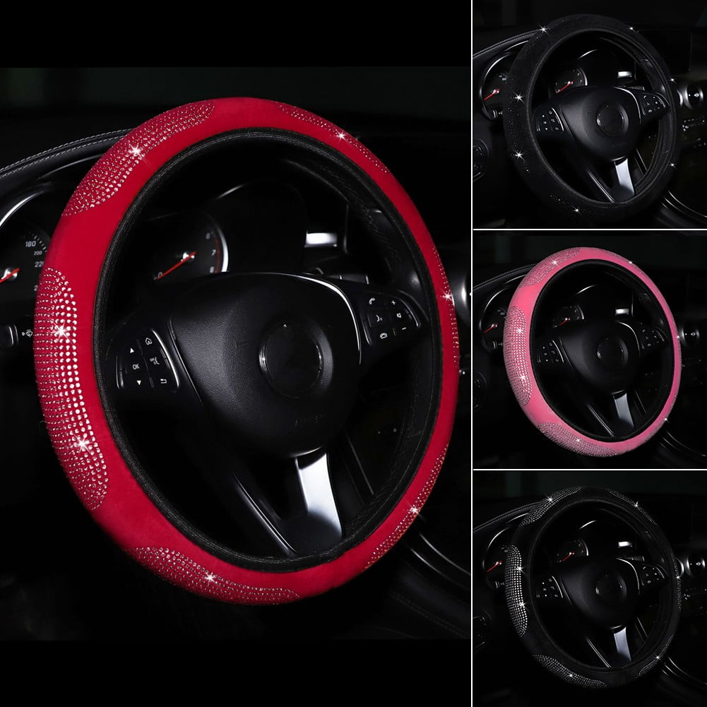Gerich Universal Bling Diamond Car Steering Wheel Cover 15\'\'/38cm for Car Accessories