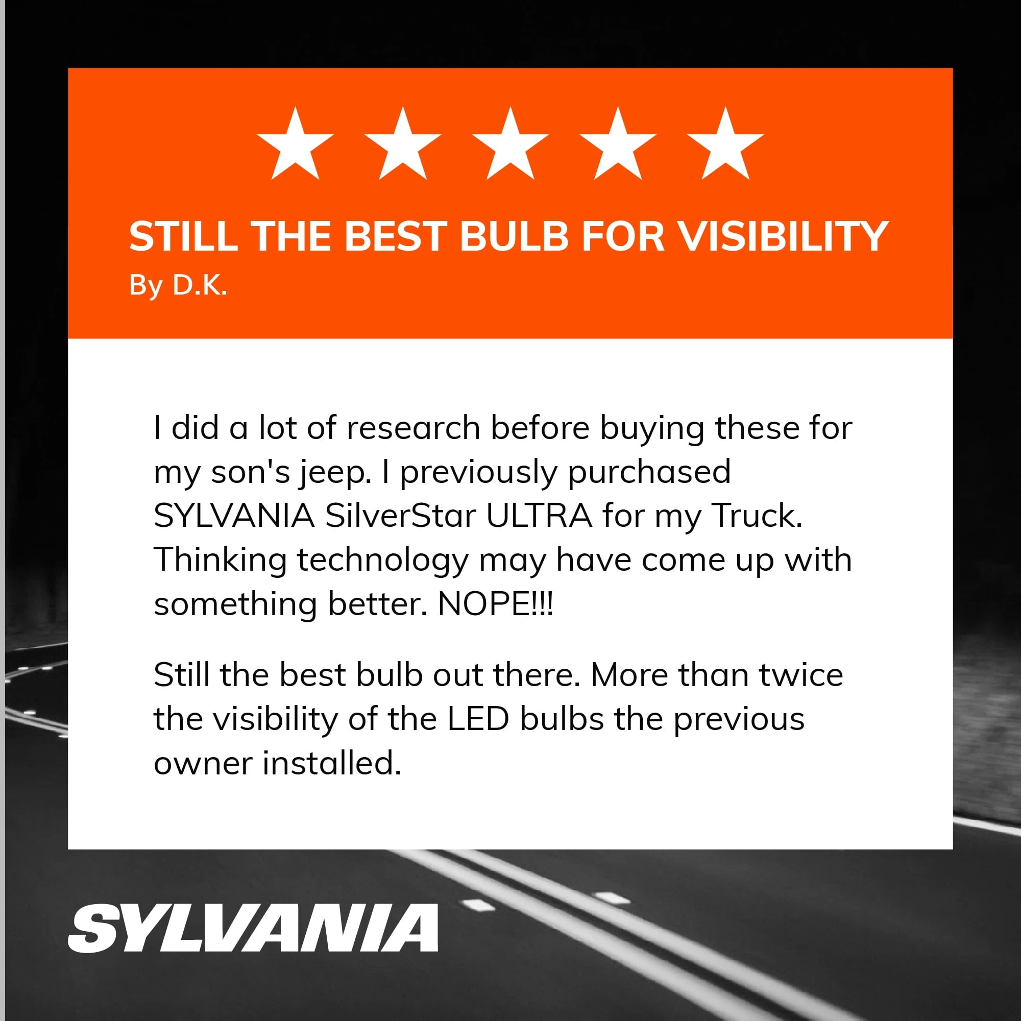Sylvania H7 SilverStar Ultra Halogen Headlight Bulb, Pack of 2