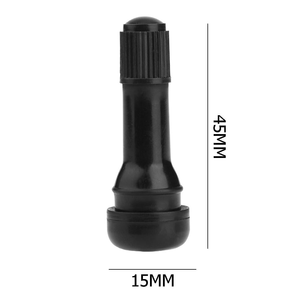 Chinatera 4pcs TR438 Snap-in Rubber Tubeless Tire Car Wheel Tyre Valves with Dust Cap