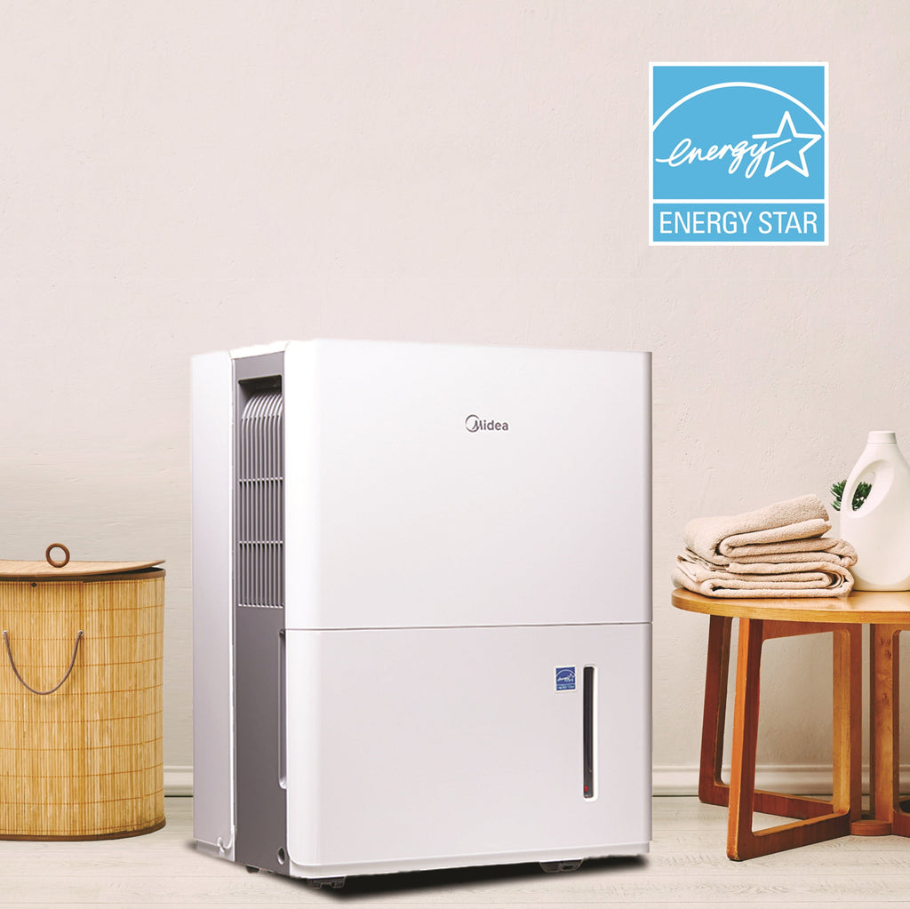 Midea 22-Pint Smart Dehumidifier - Damp Rooms, Energy Star, White, MAD22S1WWT