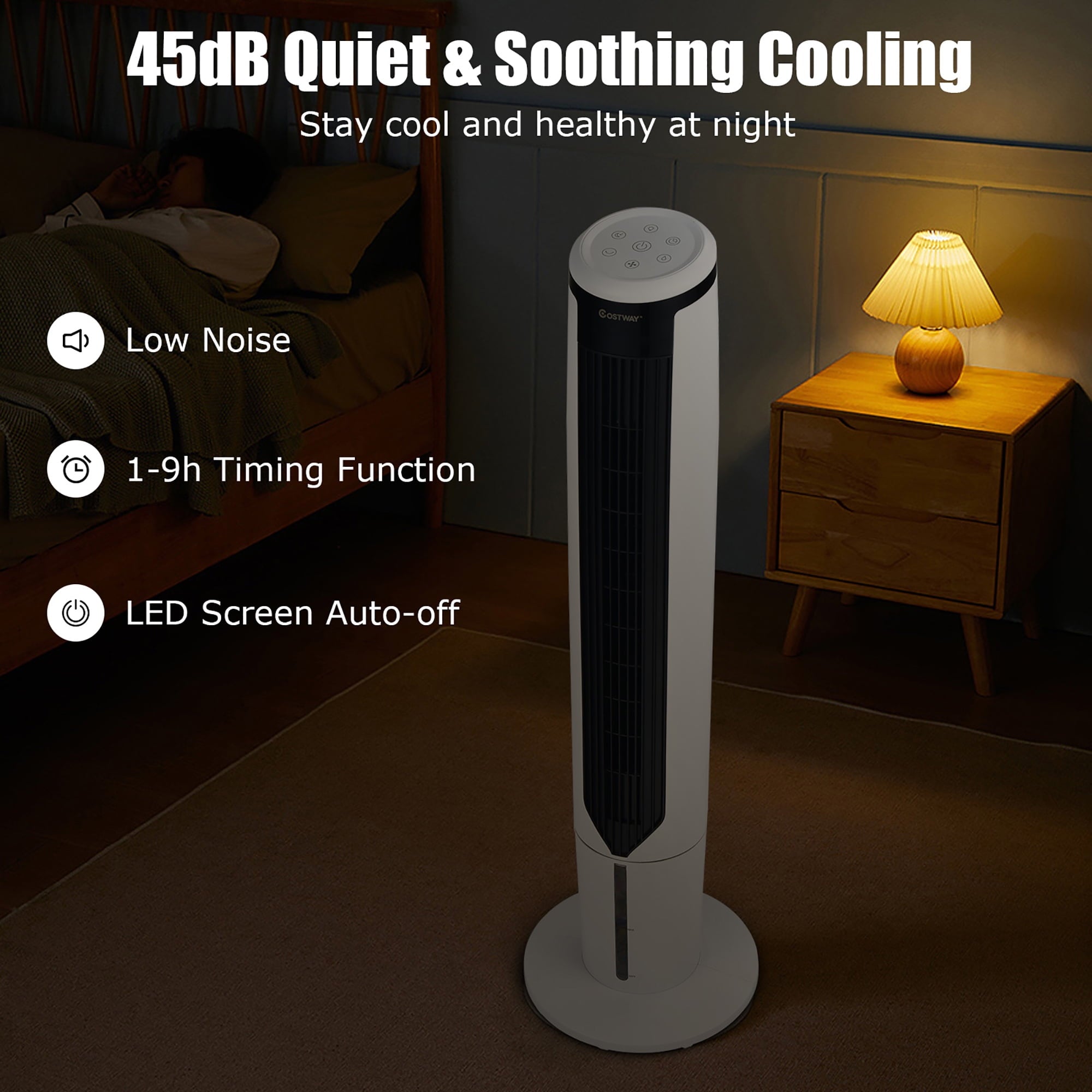 Costway 41'' Evaporative Air Cooler Quiet Cooling Oscillating Fan with Remote Control