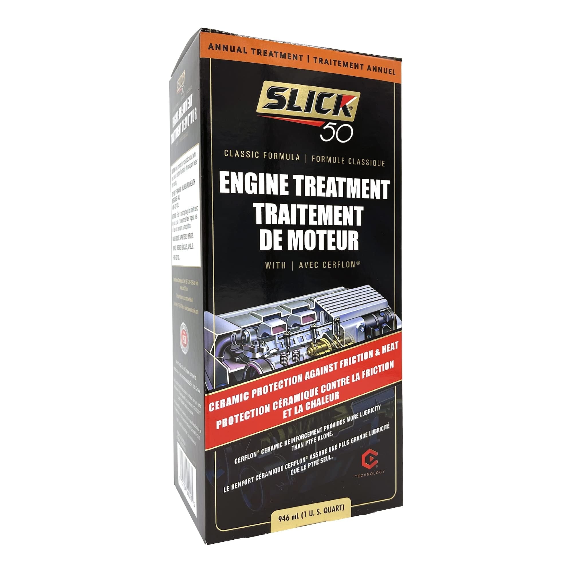Slick 50 Original Classic Engine Treatment with Ceramic Cerflon PTFE, SL-750017, 32 fl. oz, 1 Pack