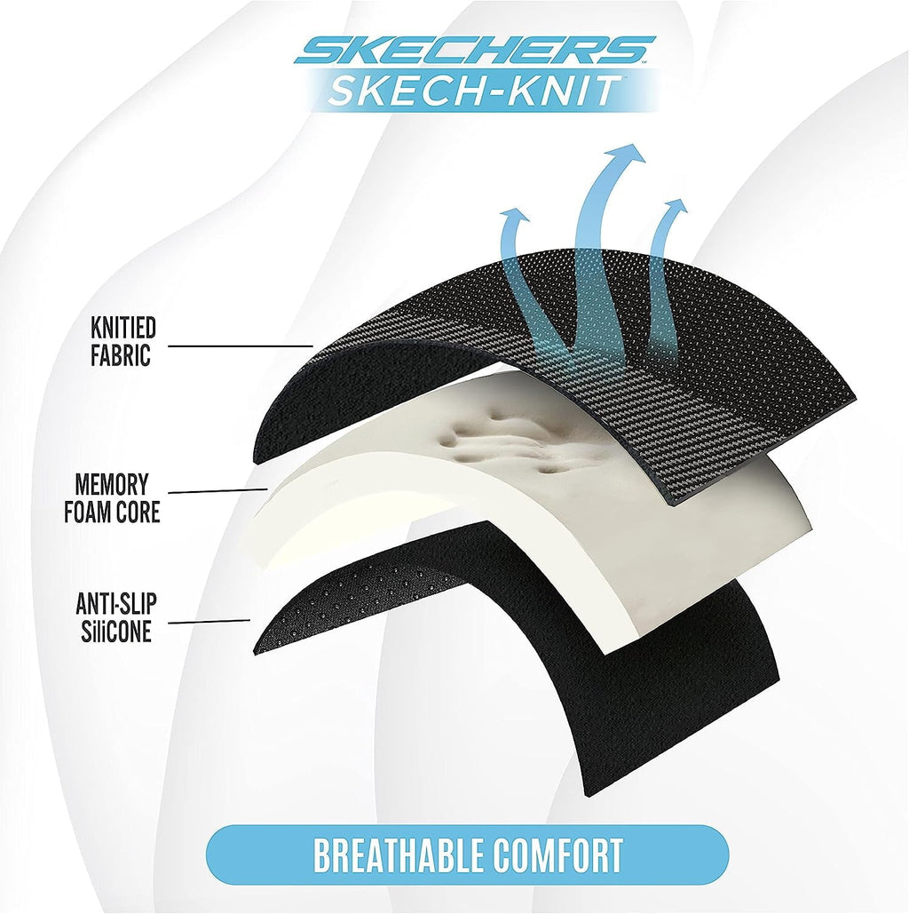 Skechers 22WMSK06 Seat Cushion, Skech-Knit Memory Foam Seat Pad Universal Fit for Most Cars, Chairs