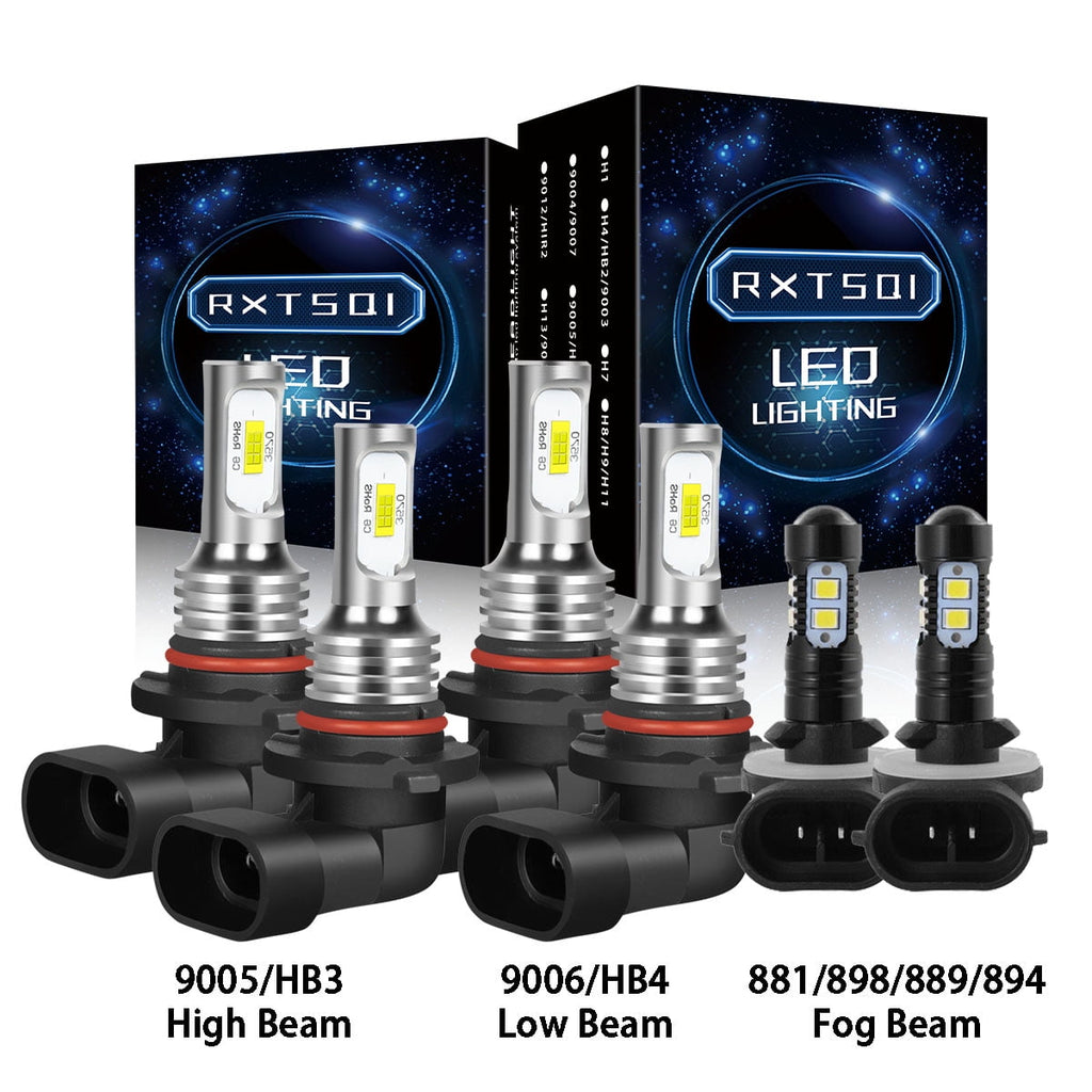 For Chevrolet Cavalier 1995-1999 Combo 9005 9006 881 LED Headlights+Fog Lights 6*Bulbs White,3570