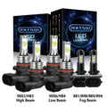 For Chevrolet Cavalier 1995-1999 Combo 9005 9006 881 LED Headlights+Fog Lights 6*Bulbs White,3570