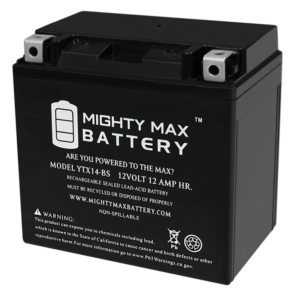 YTX14-BS Replacement Battery for ATV YAMAHA YFM660R Raptor 660CC 01-'05