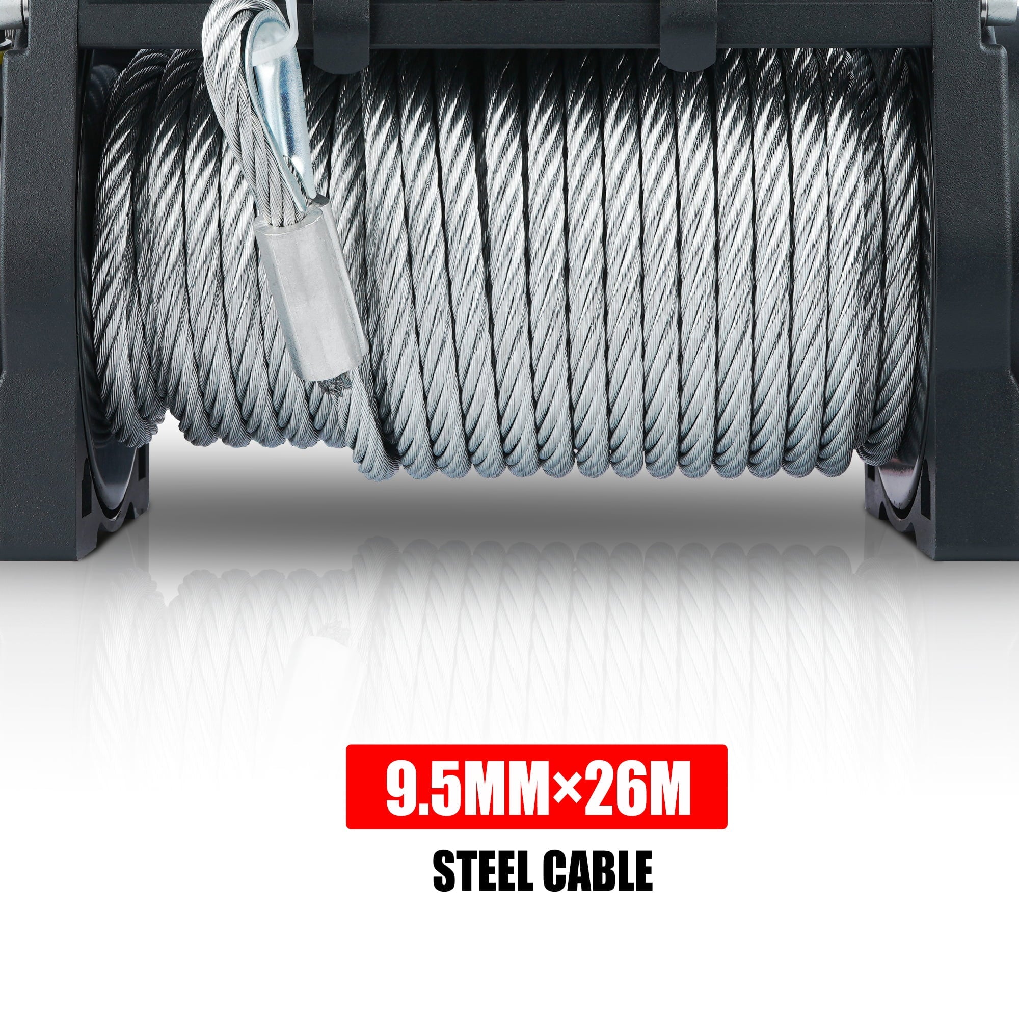 X-BULL Electric Winch 13000LBS 12V Winch Steel Cable SUV Jeep Truck Towing Winch 4WD Off-Road