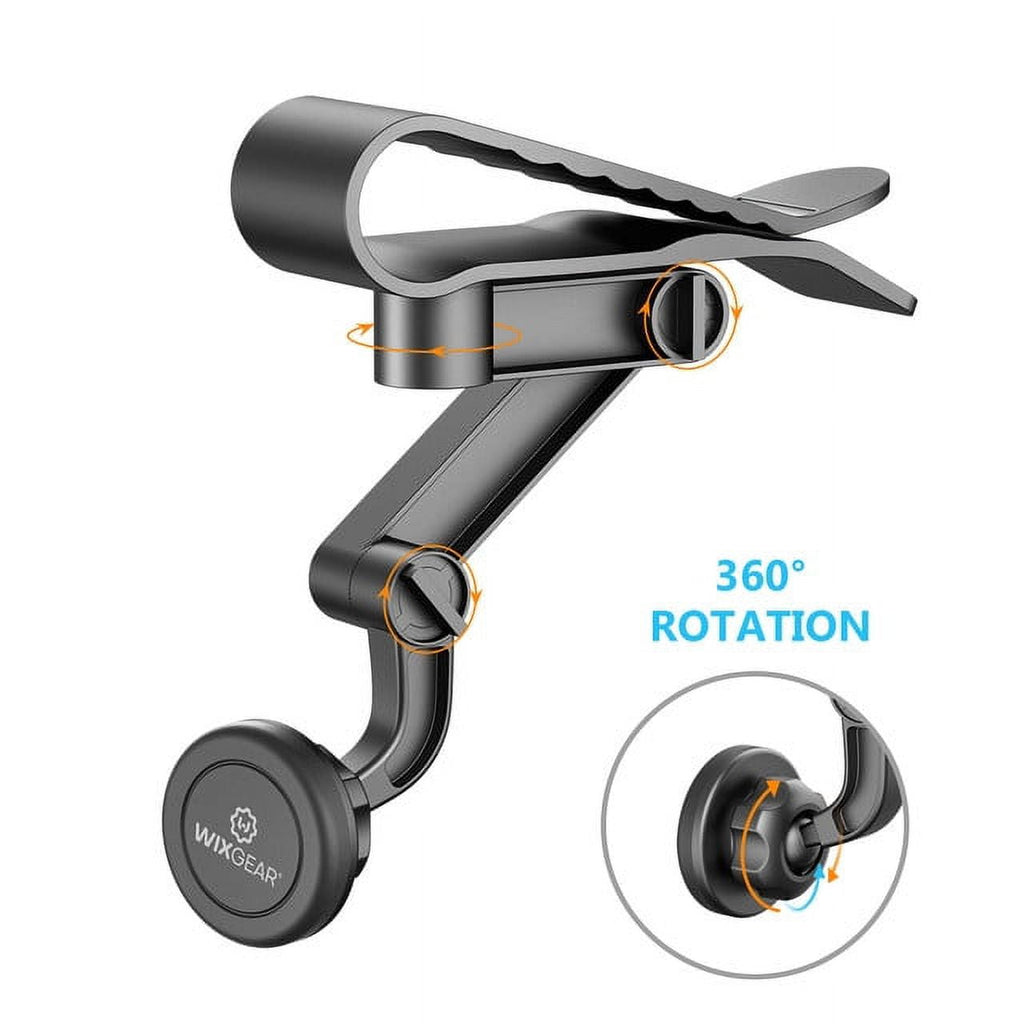 WixGear Universal Visor Magnetic Car Mount Holder, for Cell Phones with Fast Swift-Snap TM Technology, Magnetic Cell Phone Mount (Visor Mount)