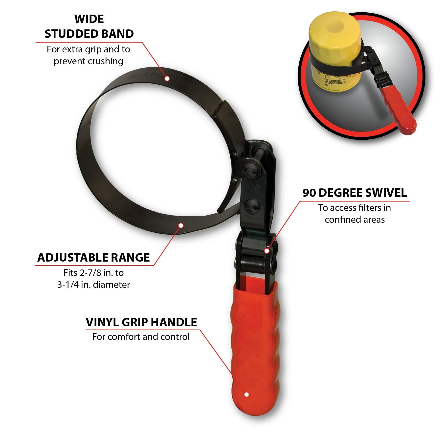 Performance Tool W54045 Swivel Fltr Wr 2-7/8-3-1/4