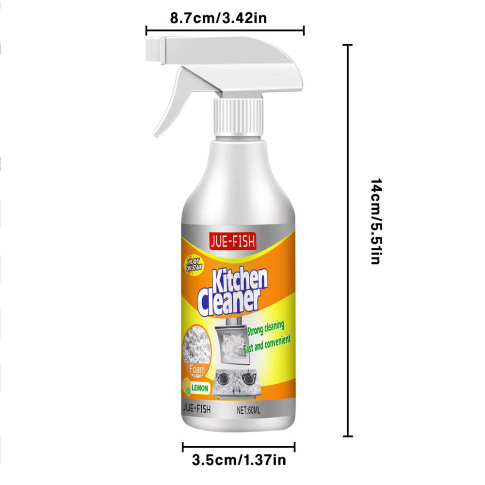 Kitchen Degreaser Foam Cleaner Spray Powerful Stain Grease Remover for Oven Multipurpose Foam Cleaner Spray Heavy Duty Foaming Degreaser Spray Foam Cleaner for Kitchen Kitchen Heavy Duty Degreaser