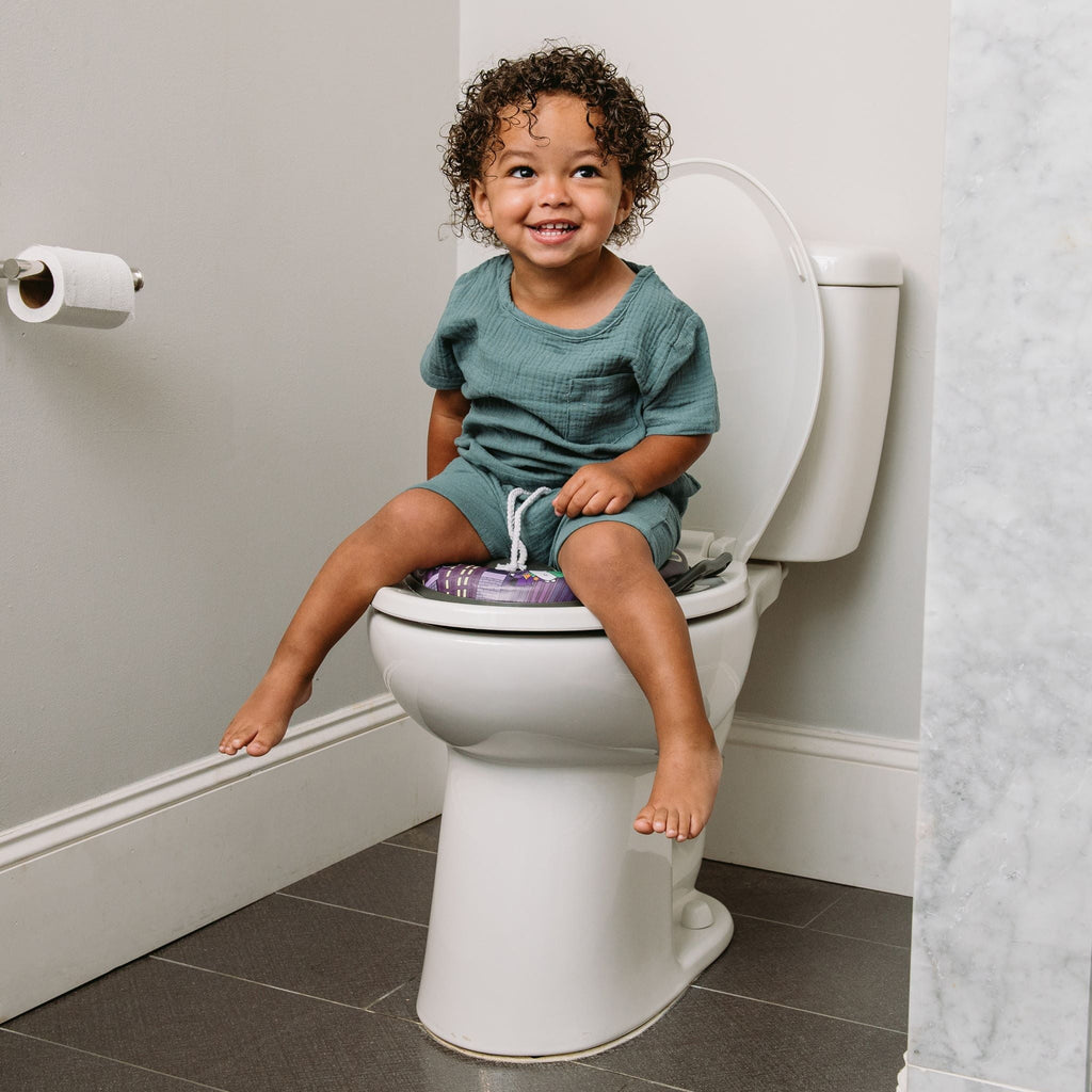 DC Comics Batman Soft Potty Training Seat,  Storage Hook and Handles - Toddlers 12+ Months, Unisex