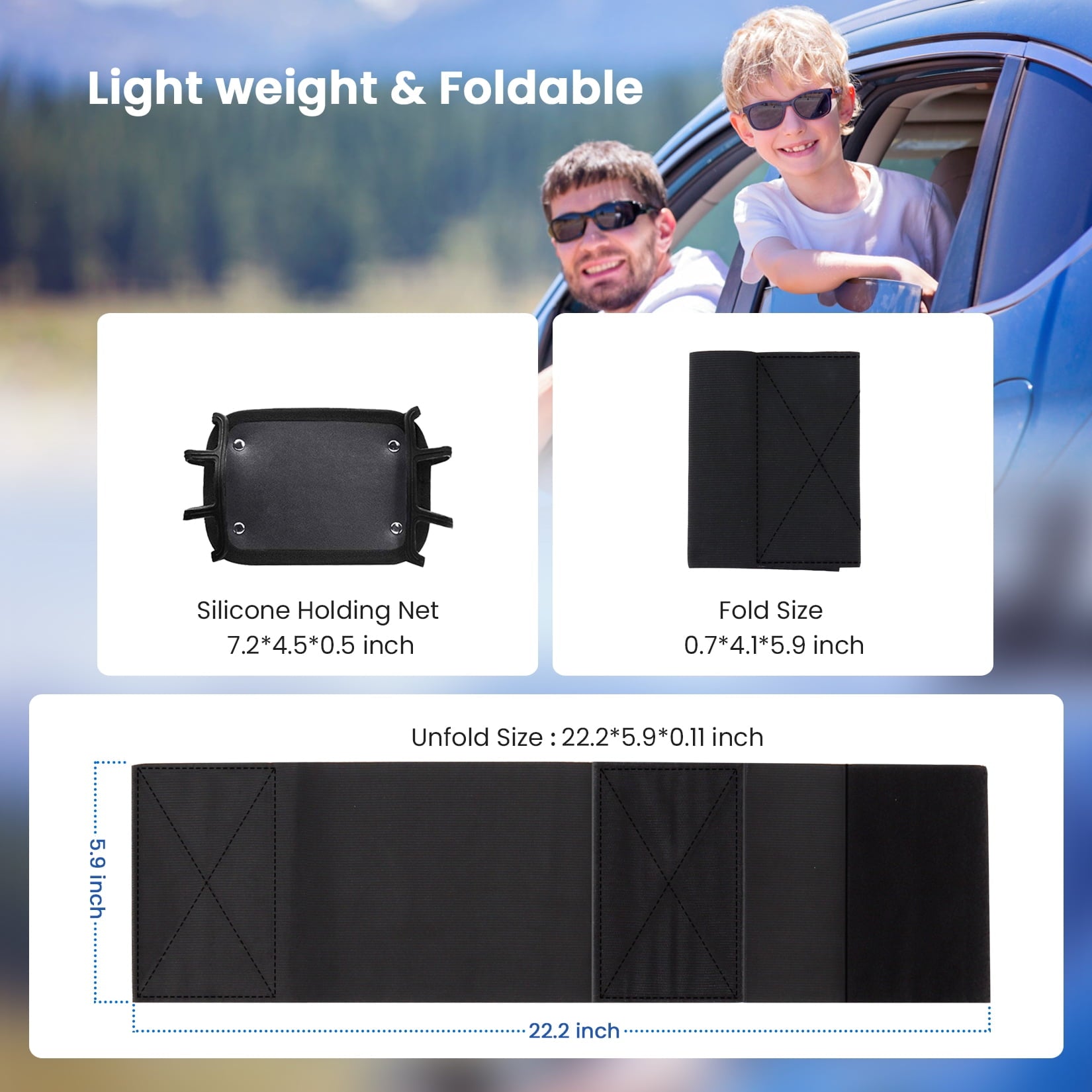 NUSICAN Car Headrest Mount Holder, Universal Back Seat Headrest Tablet Holder, Silicone Holder for Kids Tablet Stand, Anti Slip & Angle-Adjustable Holder Fits for 7-12.9'' Tablets iPad Pro Air