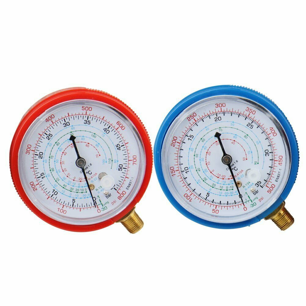High & Low Pressure Gauge Set R134a R22 R404a R410a Refrigerant Pressure Gauge