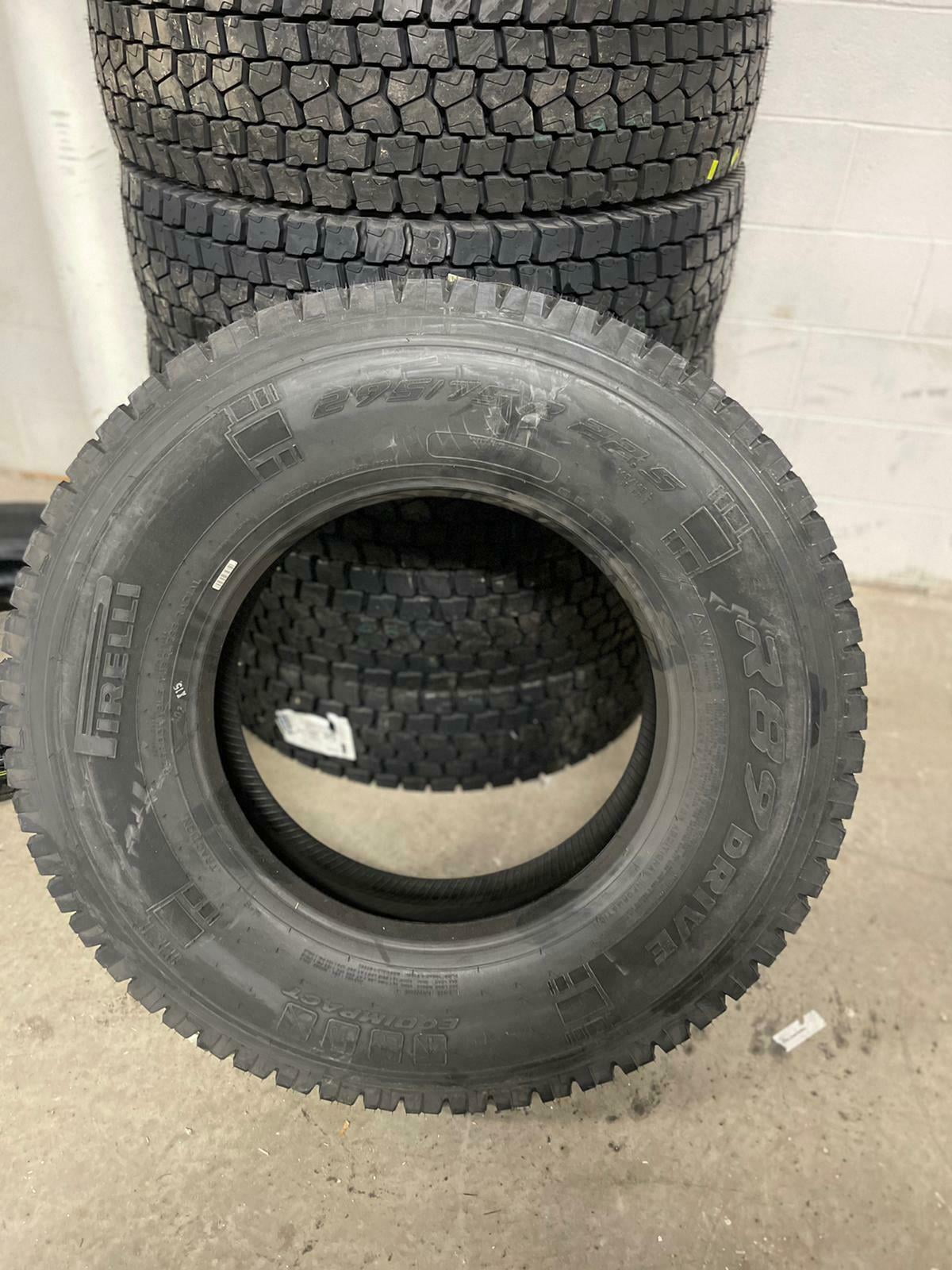 Set of 2 Tires 11R24.5 Pirelli R89 Drive Closed Shoulder 16 Ply M 149/146
