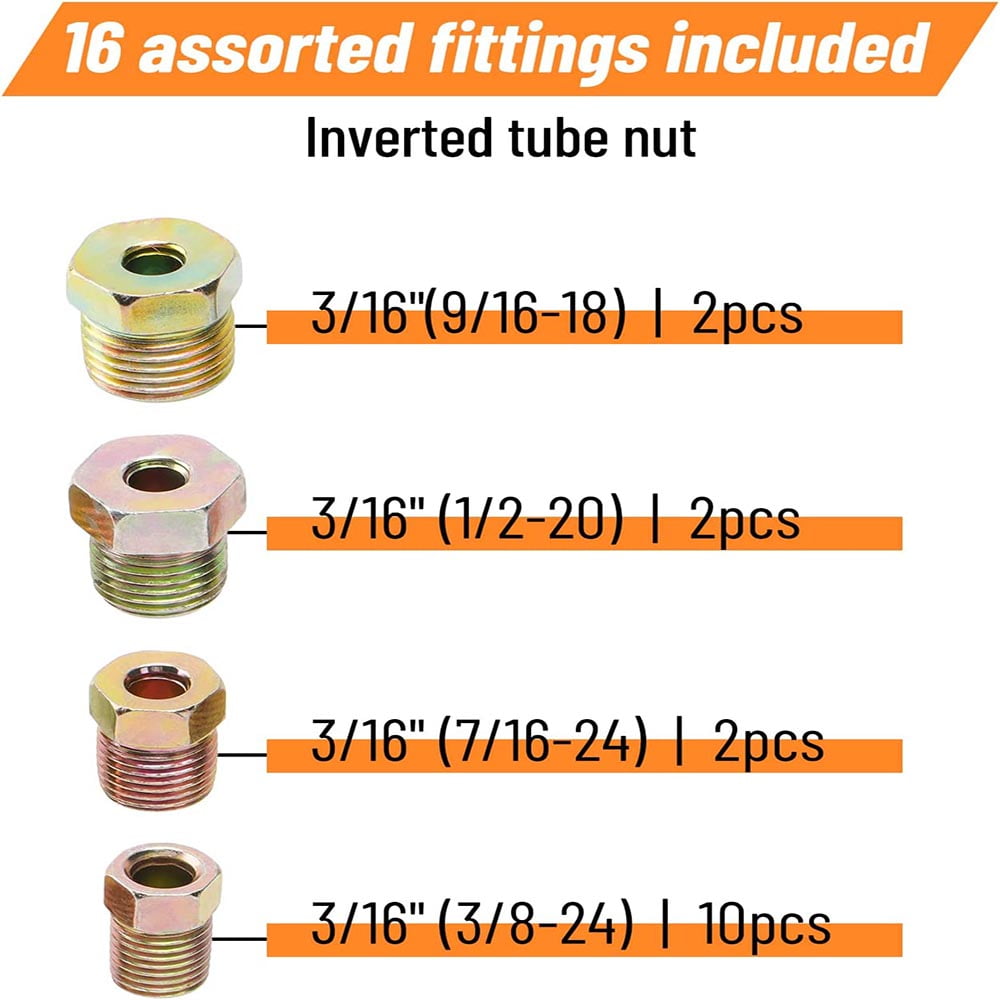 25ft of 3/16 Brake Line Kit,  Copper Coated with Double & Single Flaring Tool Set