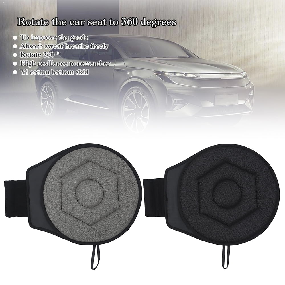 360° Rotating Car Seat Cushion 16.5in Portable Auto Swivel Cushion Seat with Anti-Slip Base Ideal,Rotating Cushion Auto Car Swivel Seat Cushion for Car Seat/Home/Office/Chairs