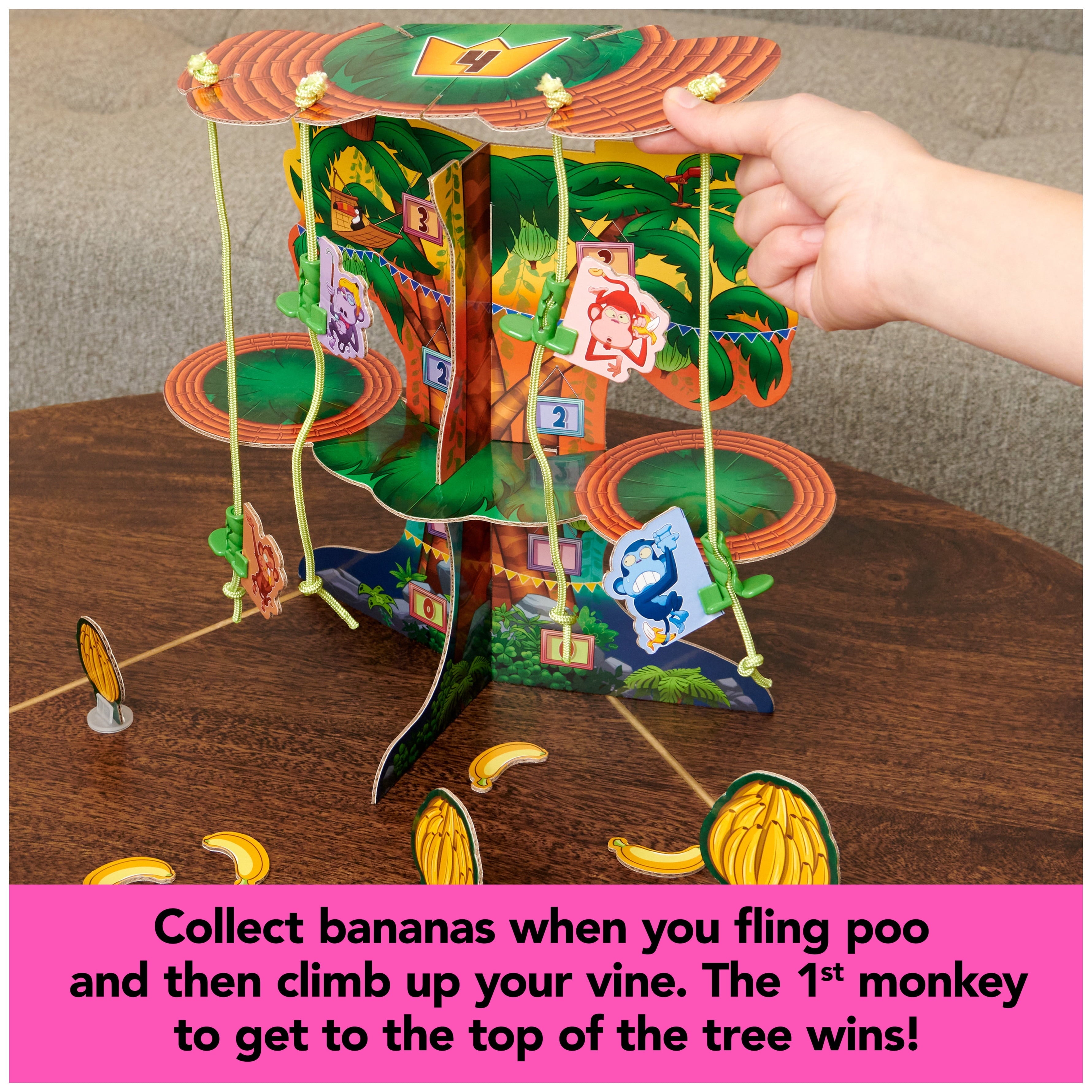 Monkey See Monkey Poo Game with Banana-Scented Fake Poop for Kids 4+