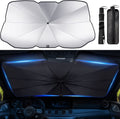 Windshield Sun Shade Umbrella, Car Windshield Sun Shade Foldable Cover Visor UV Ray Reflector, Car Sun Shade Windshield for Auto Trucks SUV Keeps Vehicle Cool Heat Insulation Protection