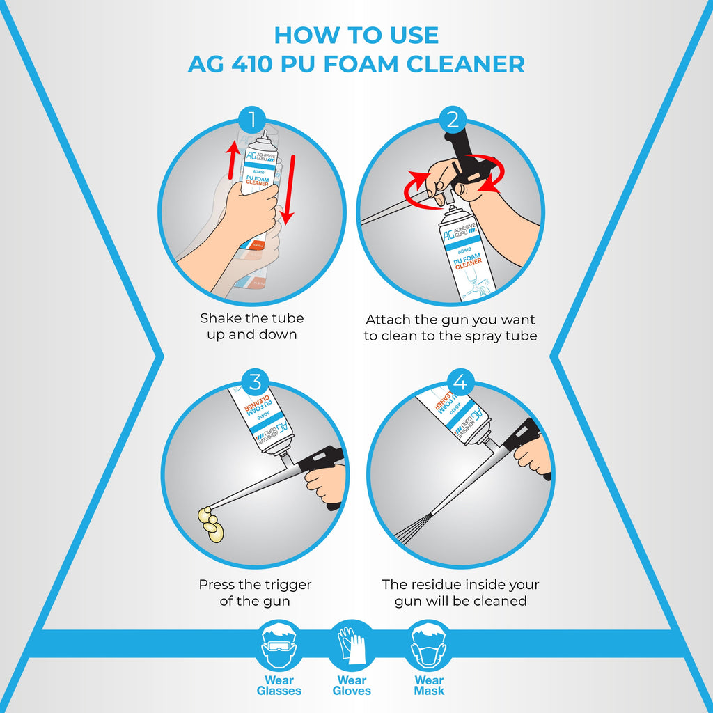 Adhesive Guru AG410 Polyurethane Foam Gun Cleaner, 15.8 0z. 1 pk