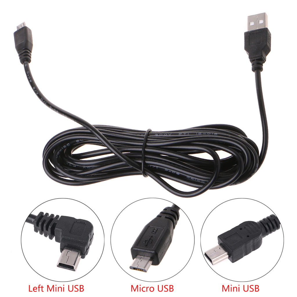OOKWE Output 5V/2A Mini Micro USB Power Cable 3.5m Dash Cam Video Recorder Power Cord