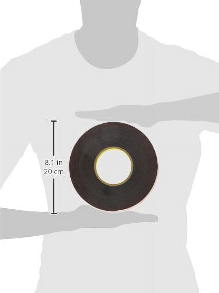 3m 06383 Automotive Acrylic Plus Attachment Tape, Black, 7/8" X 20 Yds.