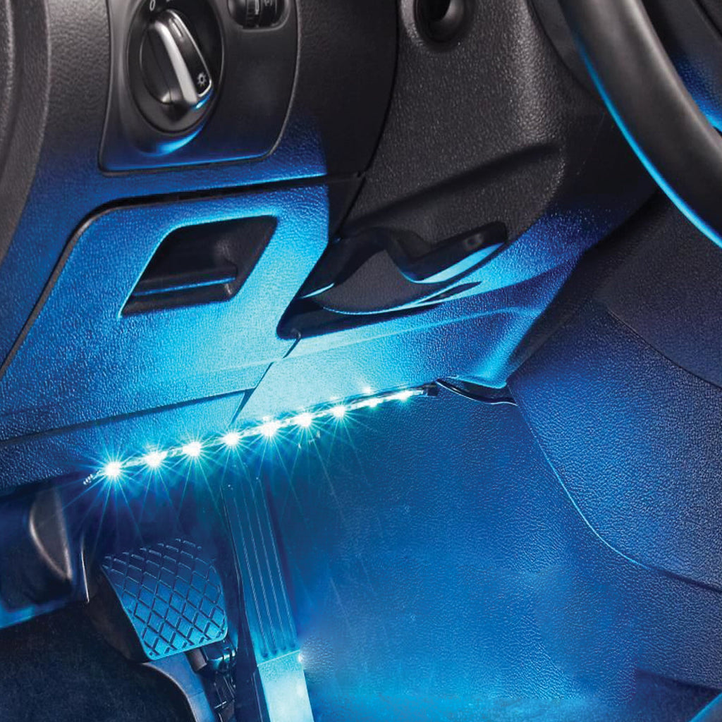 Monster LED Multicolor Automotive Interior Accent Lights, Customizable with Remote, 2-Pack