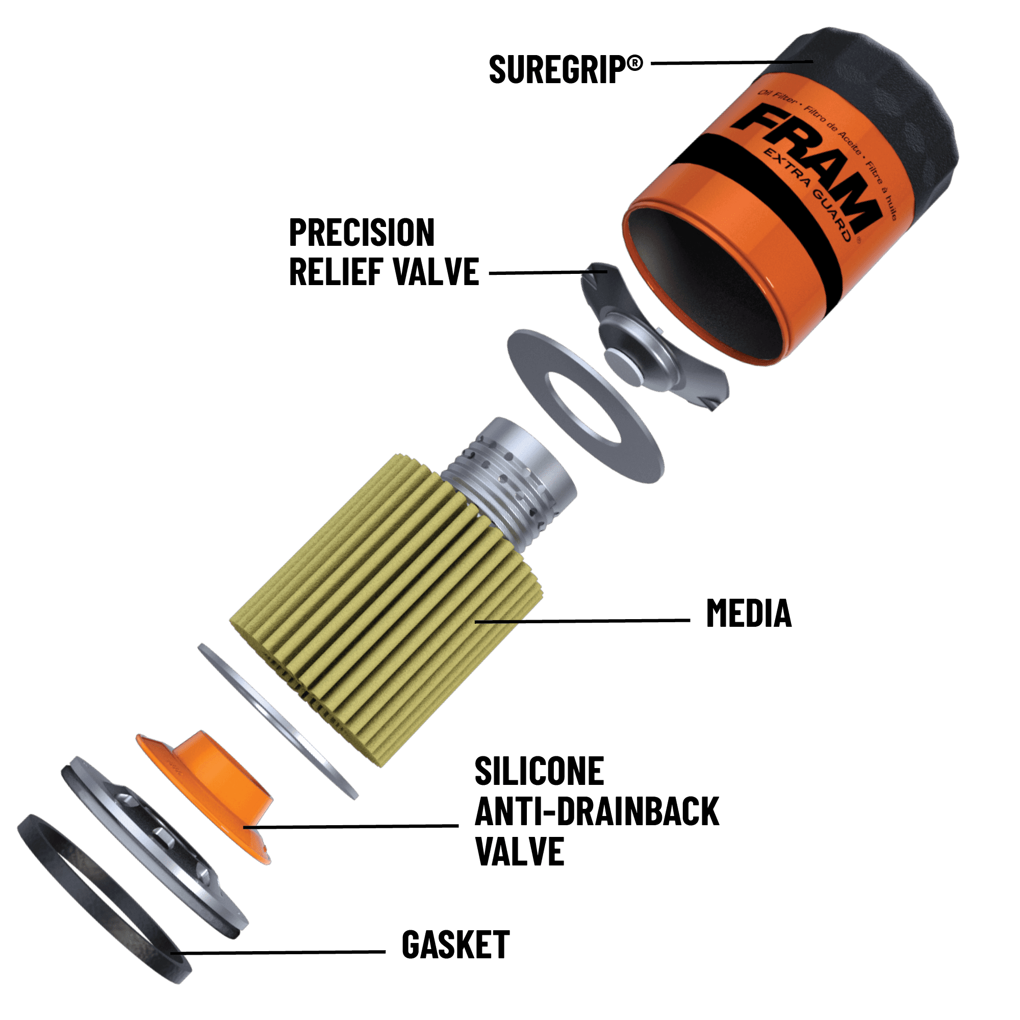 FRAM Extra Guard Oil Filter, PH10575 Fits select: 2014-2024 CHEVROLET SILVERADO, 2011-2023 FORD F150